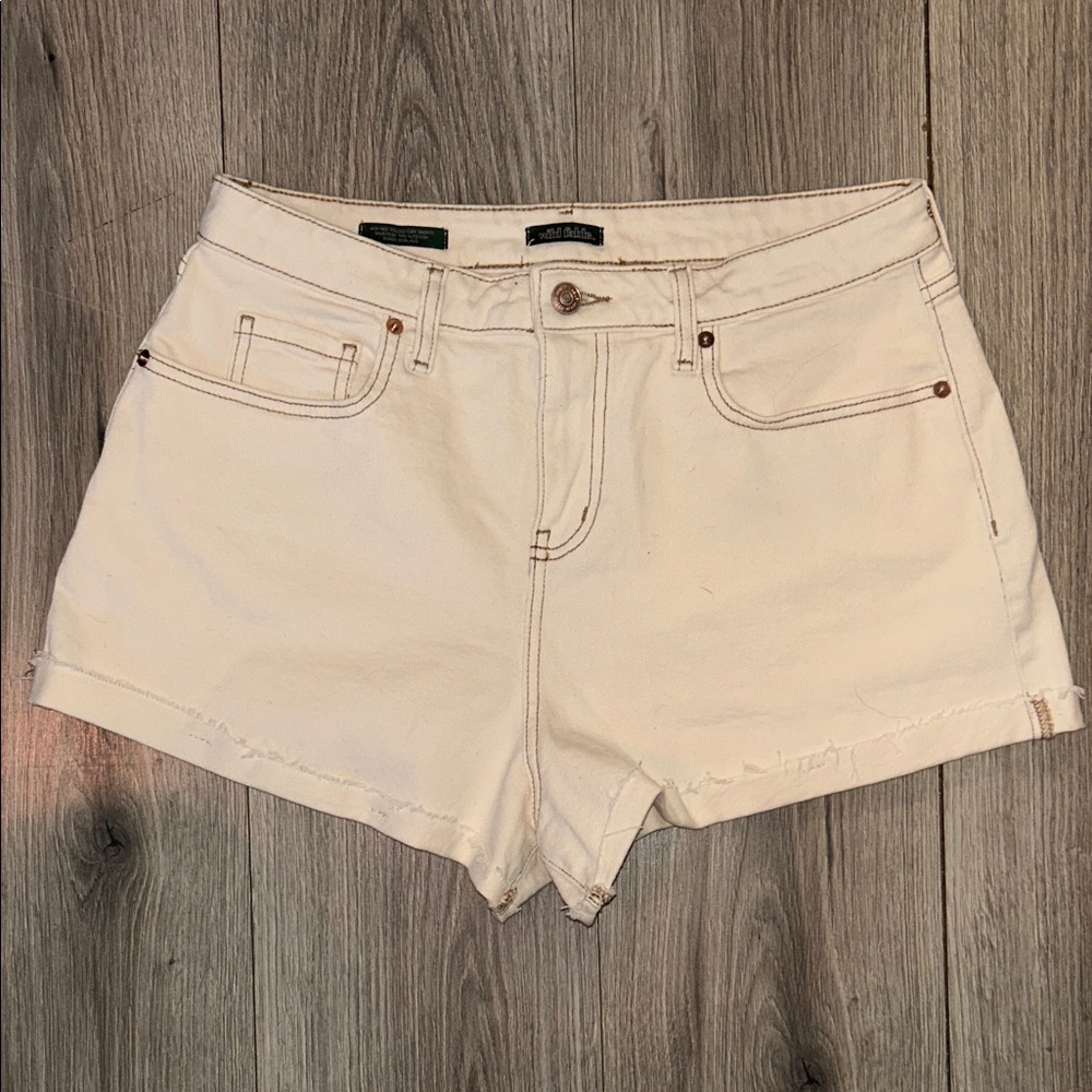 Wild Fable Cream Jean Shorts